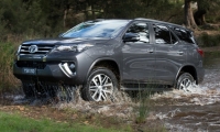 2015 Reveal of All New Toyota Fortuner. (Crusade pre-production model shown; fresh water crossing shown)